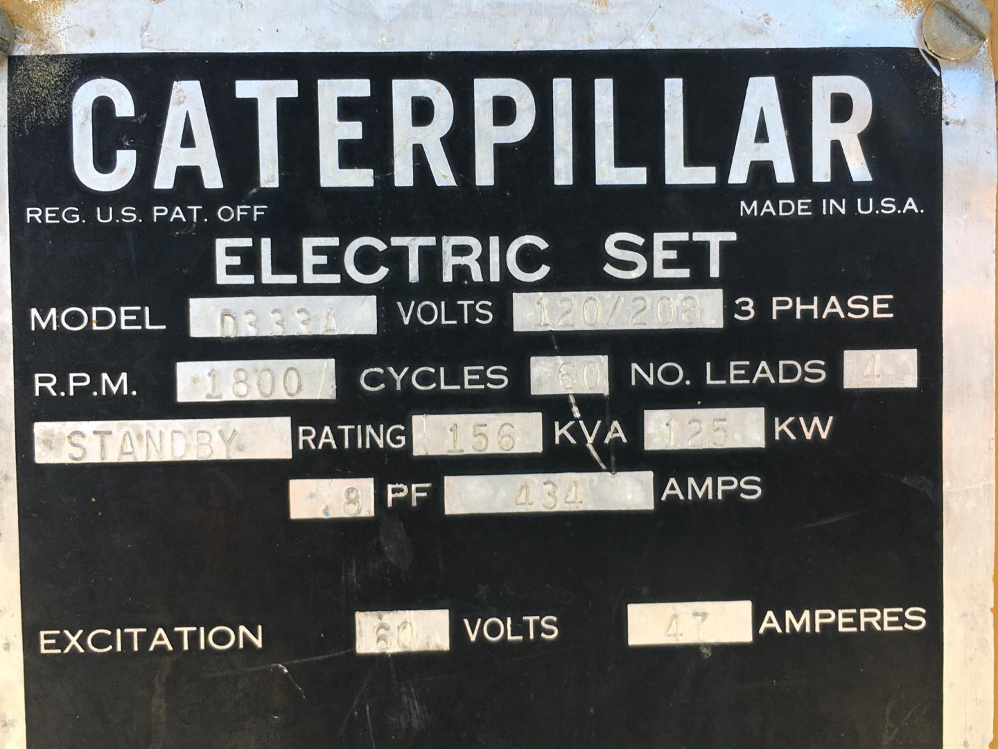 PLANTA DE LUZ CATERPILLAR D333A